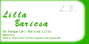 lilla baricsa business card